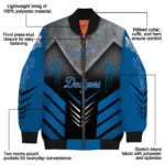 los angeles dodgers arrow layer blue black bomber jacket best selling