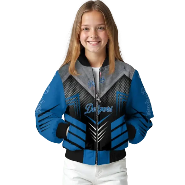 los angeles dodgers arrow layer blue black bomber jacket top rated