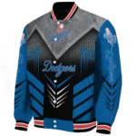 los angeles dodgers arrow layer blue black varsity jacket best selling