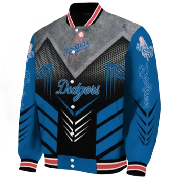 los angeles dodgers arrow layer blue black varsity jacket best selling
