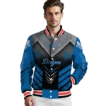 los angeles dodgers arrow layer blue black varsity jacket best selling