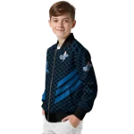 los angeles dodgers triple side stripes blue black bomber jacket best selling