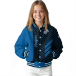 los angeles dodgers triple side stripes blue black varsity jacket best selling