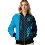 miami marlins triple side stripes blue black bomber jacket best selling