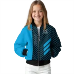 miami marlins triple side stripes blue black bomber jacket best selling
