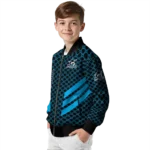 miami marlins triple side stripes blue black bomber jacket best selling