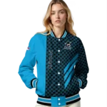 miami marlins triple side stripes blue black varsity jacket best selling