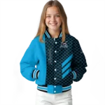 miami marlins triple side stripes blue black varsity jacket best selling