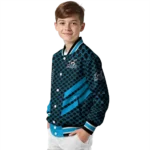miami marlins triple side stripes blue black varsity jacket best selling