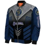 milwaukee brewers arrow layer navy blue black bomber jacket best selling