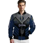 milwaukee brewers arrow layer navy blue black bomber jacket best selling