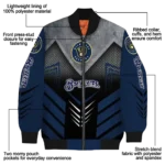 milwaukee brewers arrow layer navy blue black bomber jacket best selling