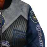 milwaukee brewers arrow layer navy blue black bomber jacket best selling