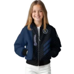 milwaukee brewers triple side stripes navy blue black bomber jacket best selling
