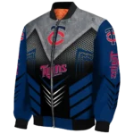 minnesota twins arrow layer navy black bomber jacket best selling