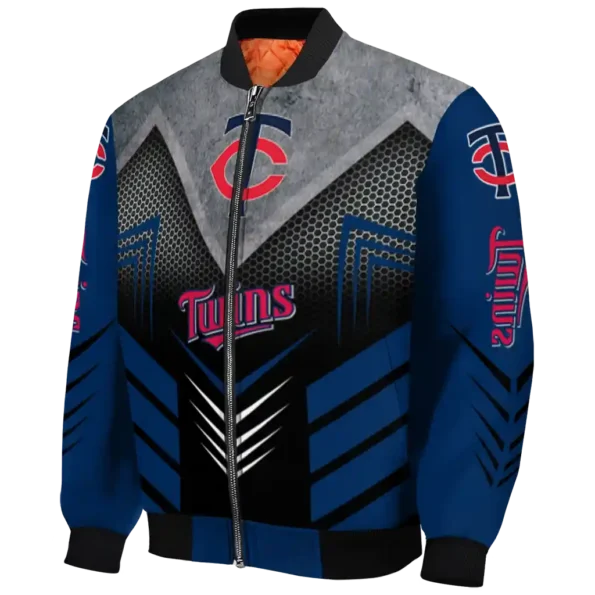 minnesota twins arrow layer navy black bomber jacket best selling