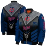 minnesota twins arrow layer navy black bomber jacket best selling