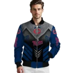 minnesota twins arrow layer navy black bomber jacket best selling