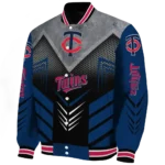 minnesota twins arrow layer navy black varsity jacket best selling