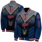 minnesota twins arrow layer navy black varsity jacket best selling