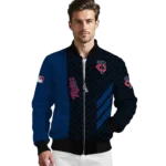 minnesota twins triple side stripes navy black bomber jacket best selling