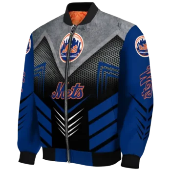new york mets arrow layer blue black bomber jacket best selling
