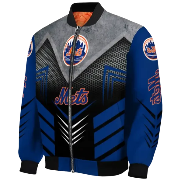 new york mets arrow layer blue black bomber jacket best selling
