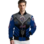 new york mets arrow layer blue black bomber jacket best selling
