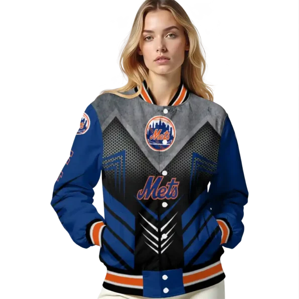 new york mets arrow layer blue black varsity jacket latest model