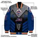 new york mets arrow layer blue black varsity jacket best selling