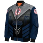new york yankees arrow layer navy black bomber jacket best selling
