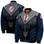 new york yankees arrow layer navy black bomber jacket best selling