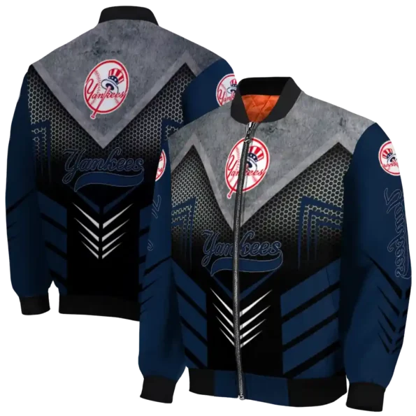 new york yankees arrow layer navy black bomber jacket fashion forward