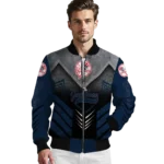 new york yankees arrow layer navy black bomber jacket best selling