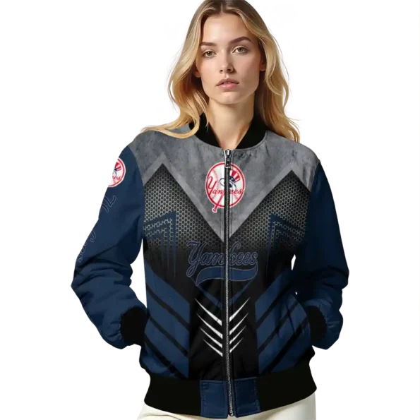 new york yankees arrow layer navy black bomber jacket latest model