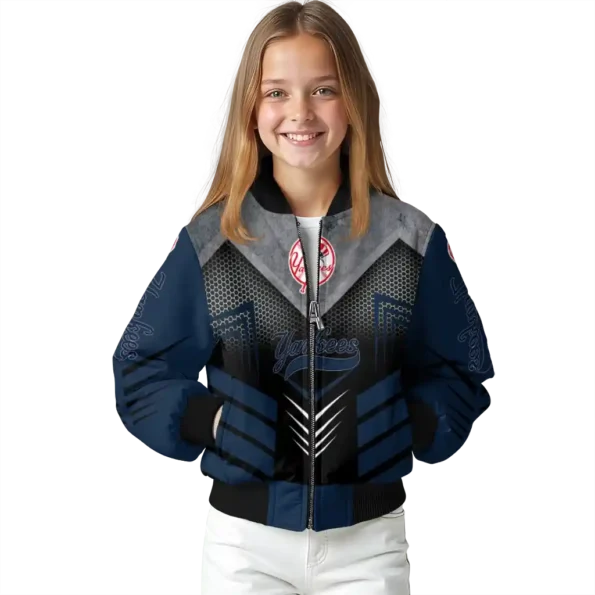new york yankees arrow layer navy black bomber jacket top rated