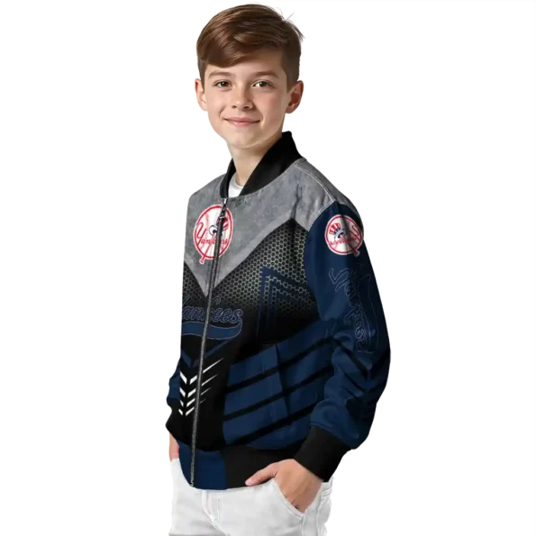 new york yankees arrow layer navy black bomber jacket trendy