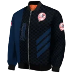 new york yankees triple side stripes navy black bomber jacket best selling