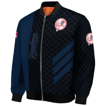 new york yankees triple side stripes navy black bomber jacket best selling