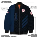 new york yankees triple side stripes navy black bomber jacket best selling