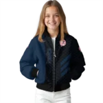 new york yankees triple side stripes navy black bomber jacket best selling