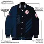 new york yankees triple side stripes navy black varsity jacket best selling