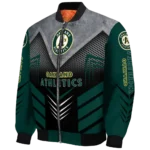 oakland athletics arrow layer green black bomber jacket best selling