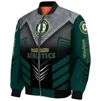oakland athletics arrow layer green black bomber jacket best selling