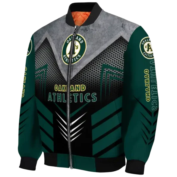 oakland athletics arrow layer green black bomber jacket best selling
