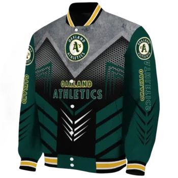 oakland athletics arrow layer green black varsity jacket best selling