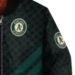oakland athletics triple side stripes green black bomber jacket best selling
