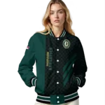 oakland athletics triple side stripes green black varsity jacket best selling