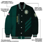 oakland athletics triple side stripes green black varsity jacket best selling