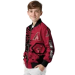 personalized arizona diamondbacks hexagon cluster red black bomber jacket best selling.webp